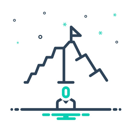 Icon for achievable goal, achievableのイラスト素材