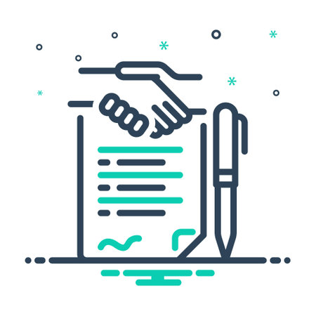 Icon for agreement, settlementのイラスト素材