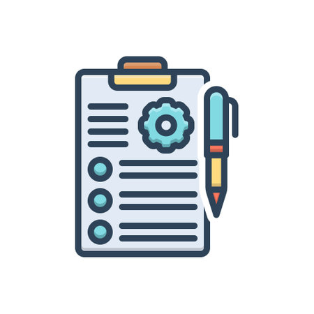 Icon for requirements, paperworkのイラスト素材