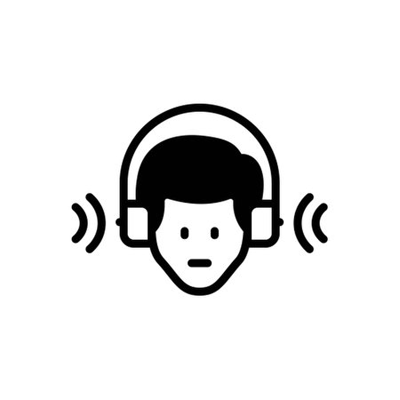 Icon for listening, hearingのイラスト素材
