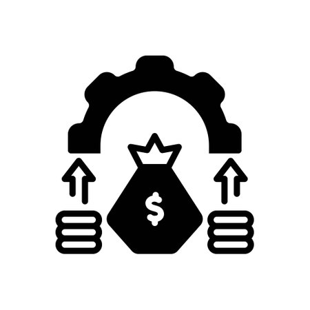 Icon for cost,money, increaseのイラスト素材