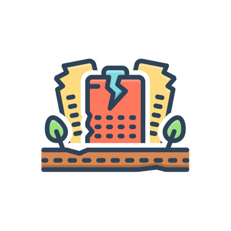 Icon for earthquake, catastropheのイラスト素材