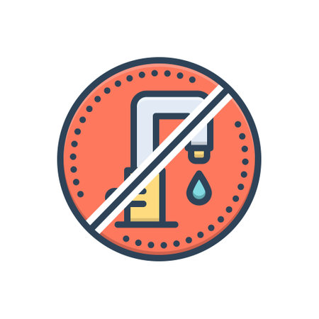 Icon for no water, waterのイラスト素材