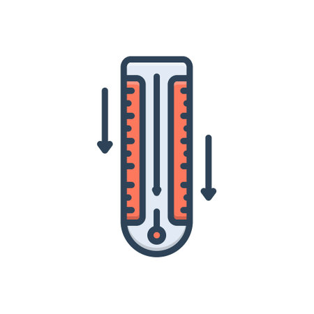 Icon for temperature decrease, temperatureのイラスト素材