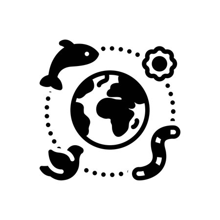 Icon for extinction of species, biodiversityのイラスト素材