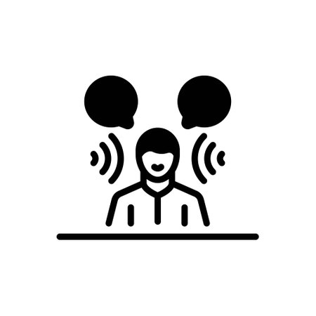 Icon for active listening, activeのイラスト素材