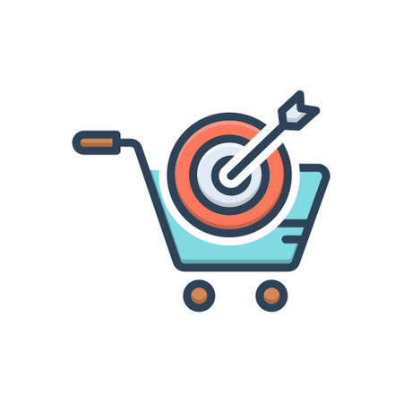 Icon for target, shopping cartのイラスト素材
