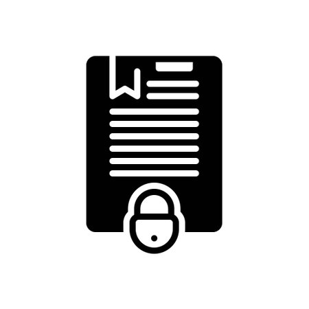 Icon for document protection, dataのイラスト素材