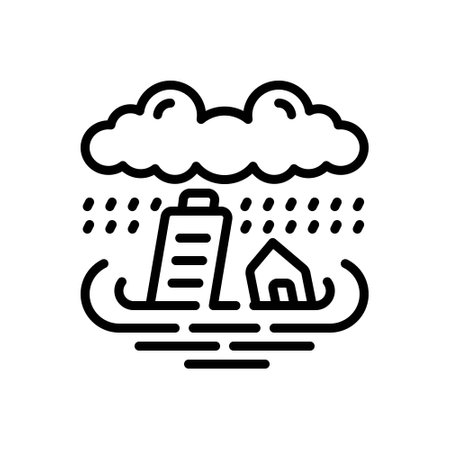 Icon for flooding, disasterのイラスト素材