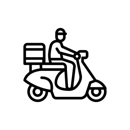 Icon for scooter delivery, scooterのイラスト素材