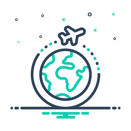 Icon for world wide delivery, worldwideのイラスト素材