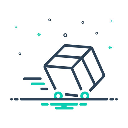 Icon for box delivery, boxのイラスト素材