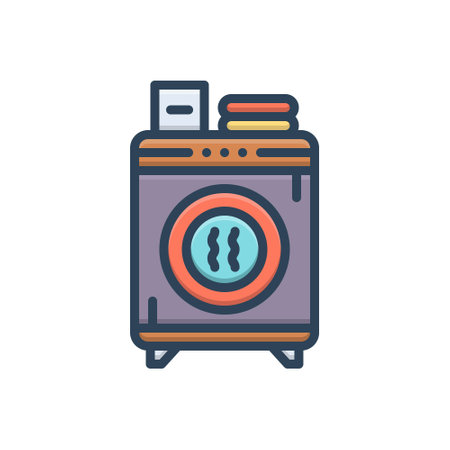 Icon for clothes dryer, clothesのイラスト素材
