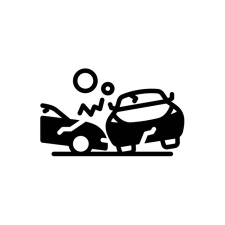 Icon for car accident, carのイラスト素材