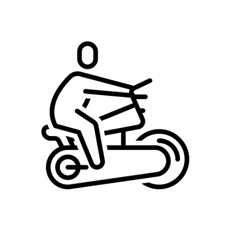 Icon for elliptical bike, ellipticalのイラスト素材
