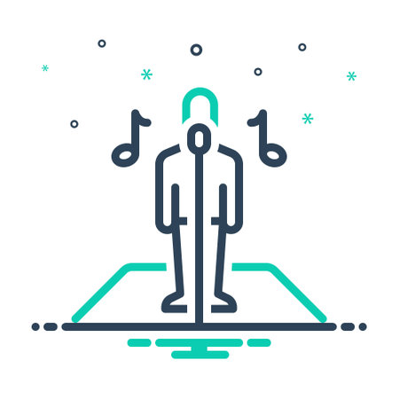 Icon for singing, singerのイラスト素材