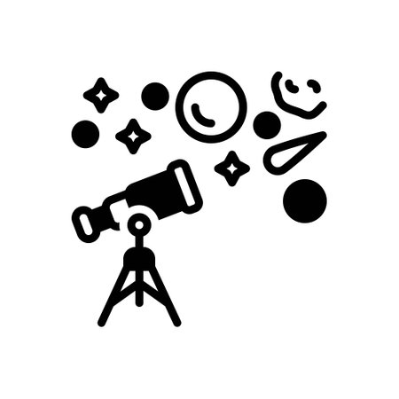 Icon for stargazing, observingのイラスト素材