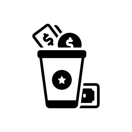Icon for disposable, waste moneyのイラスト素材