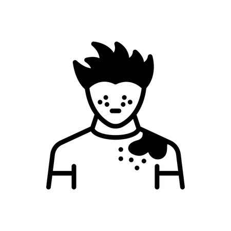 Icon for dermatitis, skin rashのイラスト素材