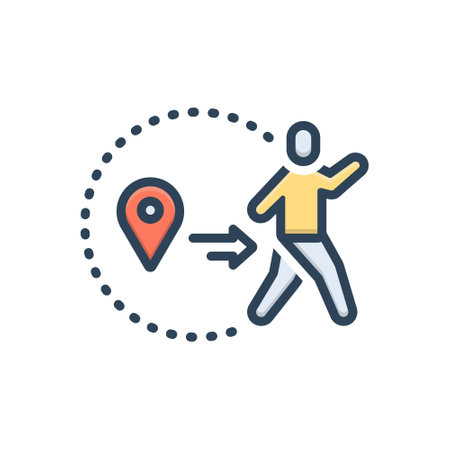 Icon for out of zone, zoneのイラスト素材