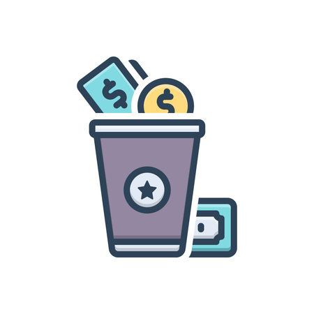 Icon for disposable, waste moneyのイラスト素材