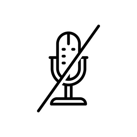 Icon for mute, microphoneのイラスト素材