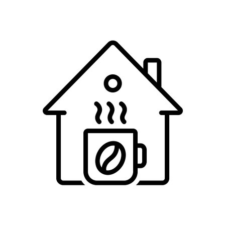 Icon for coffee house, coffee beanのイラスト素材