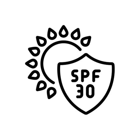 Icon for spf 30, uv protectのイラスト素材