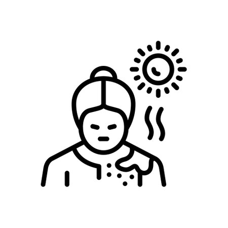 Icon for sun burn, damageのイラスト素材