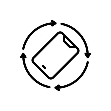 Icon for rotation, phoneのイラスト素材