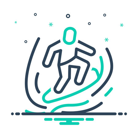 Icon for surfing, wakeboardのイラスト素材