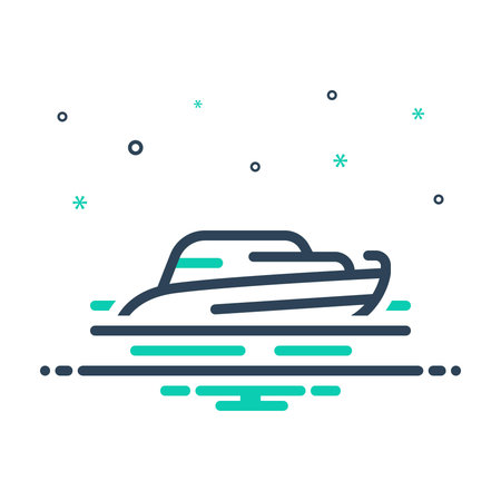 Icon for yacht, ferryのイラスト素材