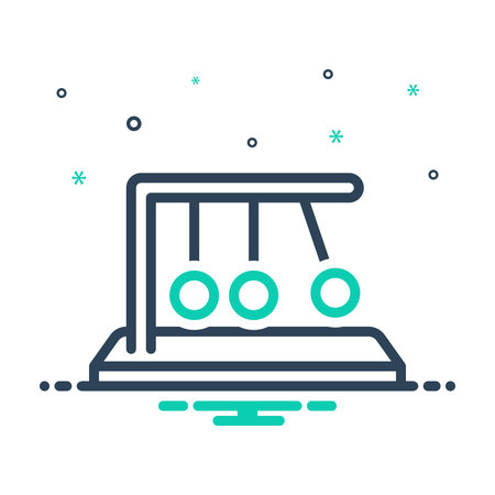 Icon for newtons cradle, cradleのイラスト素材