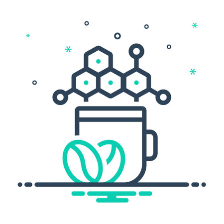 Icon for caffeine, coffee beanのイラスト素材