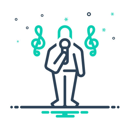 Icon for singing, vocalistのイラスト素材