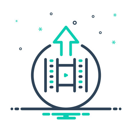 Icon for upload, movieのイラスト素材