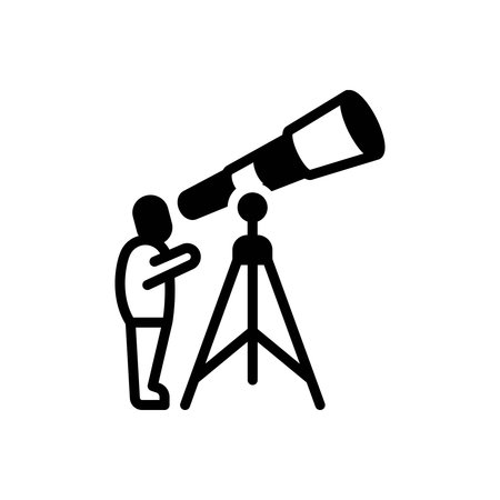 Icon for astronomy, telescopeのイラスト素材