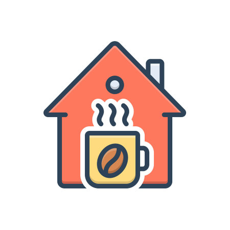Icon for coffee house, coffee beanのイラスト素材