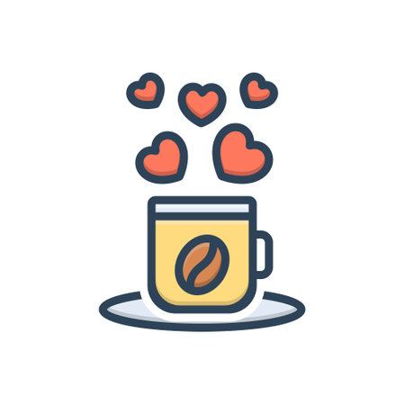 Icon for coffee love, caffeineのイラスト素材