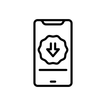 Icon for mobile download, mobileのイラスト素材