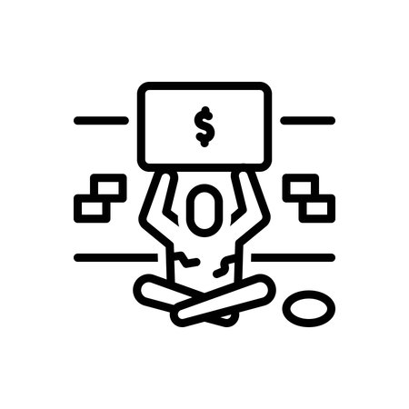 Icon for hungry money, greedyのイラスト素材