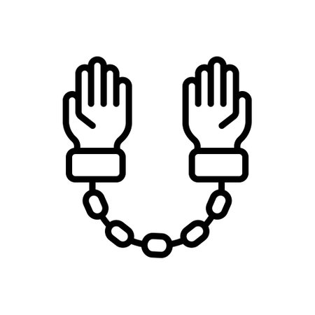 Icon for crime, slaveryのイラスト素材