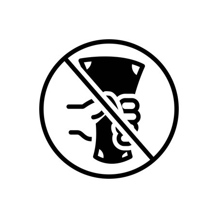 Icon for stop, bribeのイラスト素材
