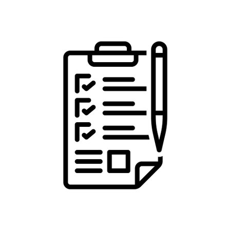Icon for questionnaire, interrogatoryのイラスト素材