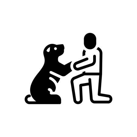 Icon for training dog, trainerのイラスト素材