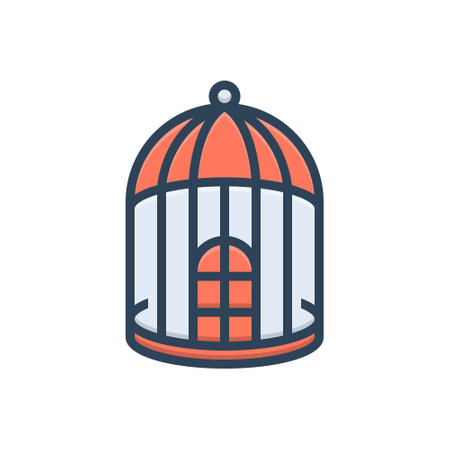 Icon for bird cage, cageのイラスト素材