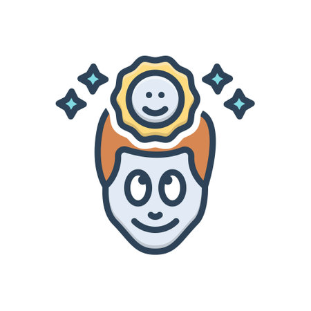 Icon for optimistic, sanguineのイラスト素材