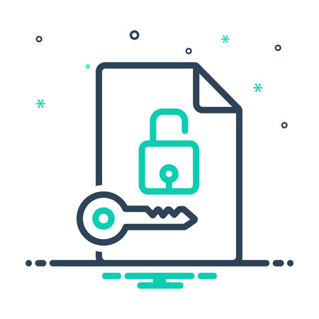 Icon for permission, permitのイラスト素材