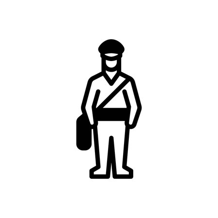 Icon for postman, mailmanのイラスト素材