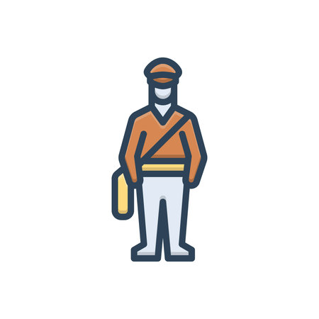 Icon for postman, mailmanのイラスト素材